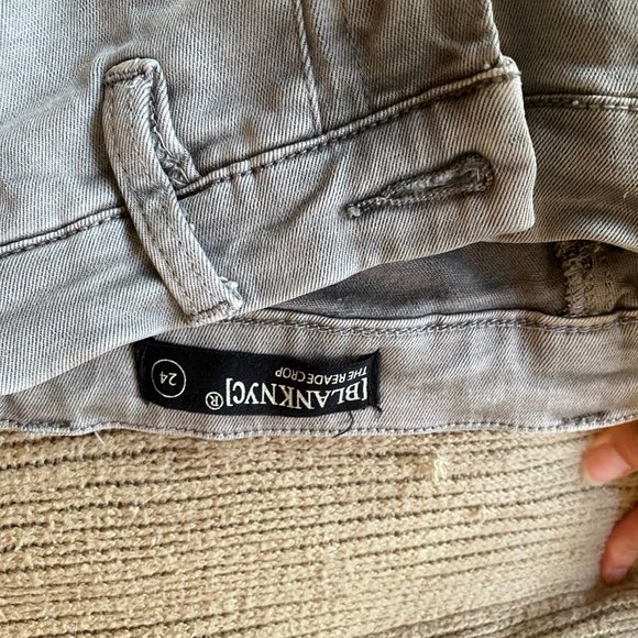 BLANKNYC Skinny Gray utility/Moto Jeans Size 24 - Picture 4 of 5